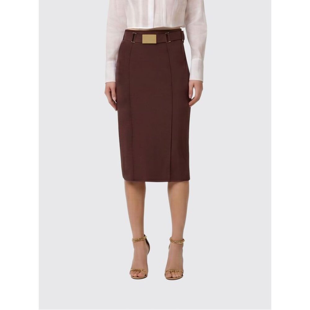 Elisabetta Franchi Skirt Woman Cocoa